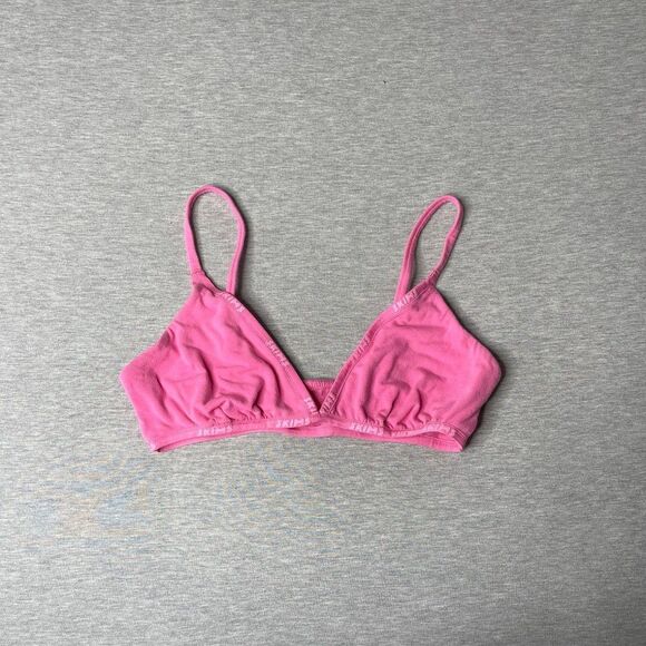 SKIMS LOGO TRIANGLE BRALETTE BRA - BUBBLEGUM PINK - Picture 6 of 9